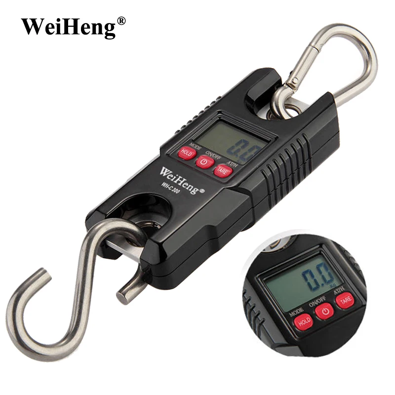 300kg 600lb 100g Electronic Balance Portable Mini Heavy Duty Crane Scale LCD Digital Scales font b