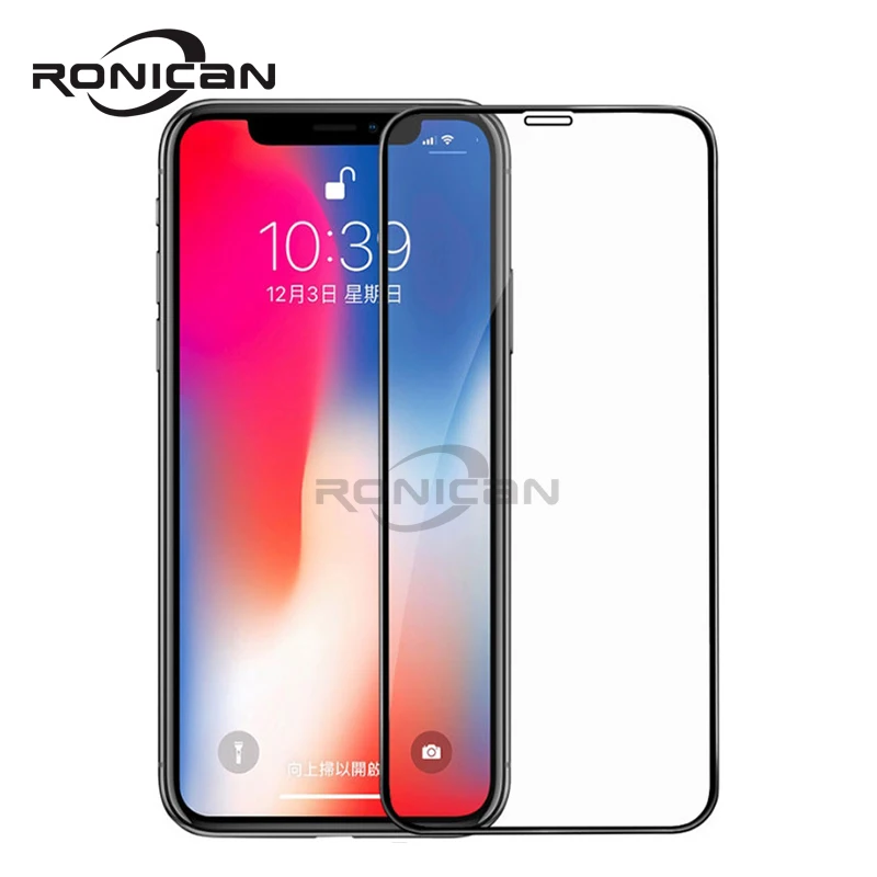 9H полное покрытие протектор экрана для iPhone Xr Xs Max X 5 5S SE 6 6S 7 8 Plus закаленное стекло |