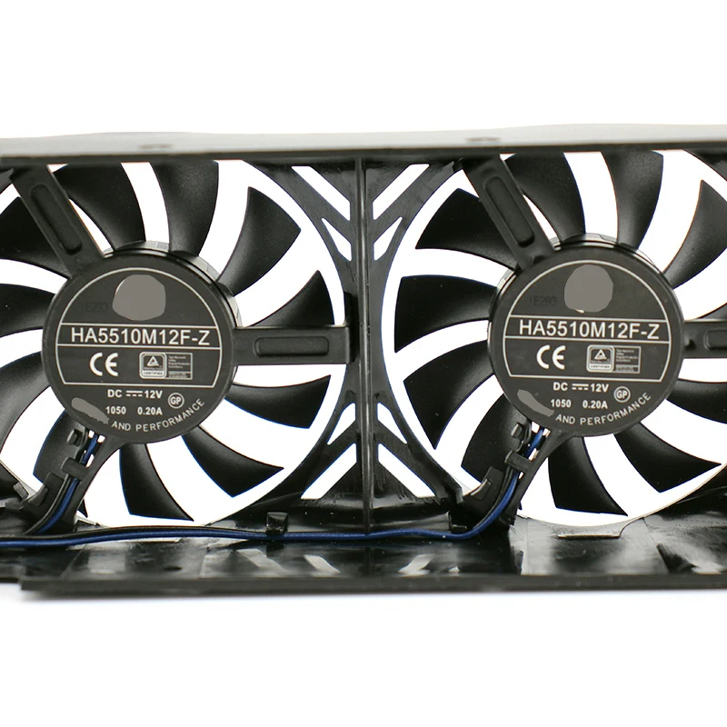 Для видеокарты MSI GeForce GTX 1050 2GT LP охлаждающий двойной вентилятор с рамкой
