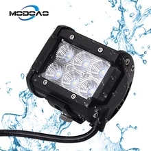 

Modoao Double row 6 LED Work Light Bar 18W Flood Spot Combo Beam Car daytime running light conversion lamp