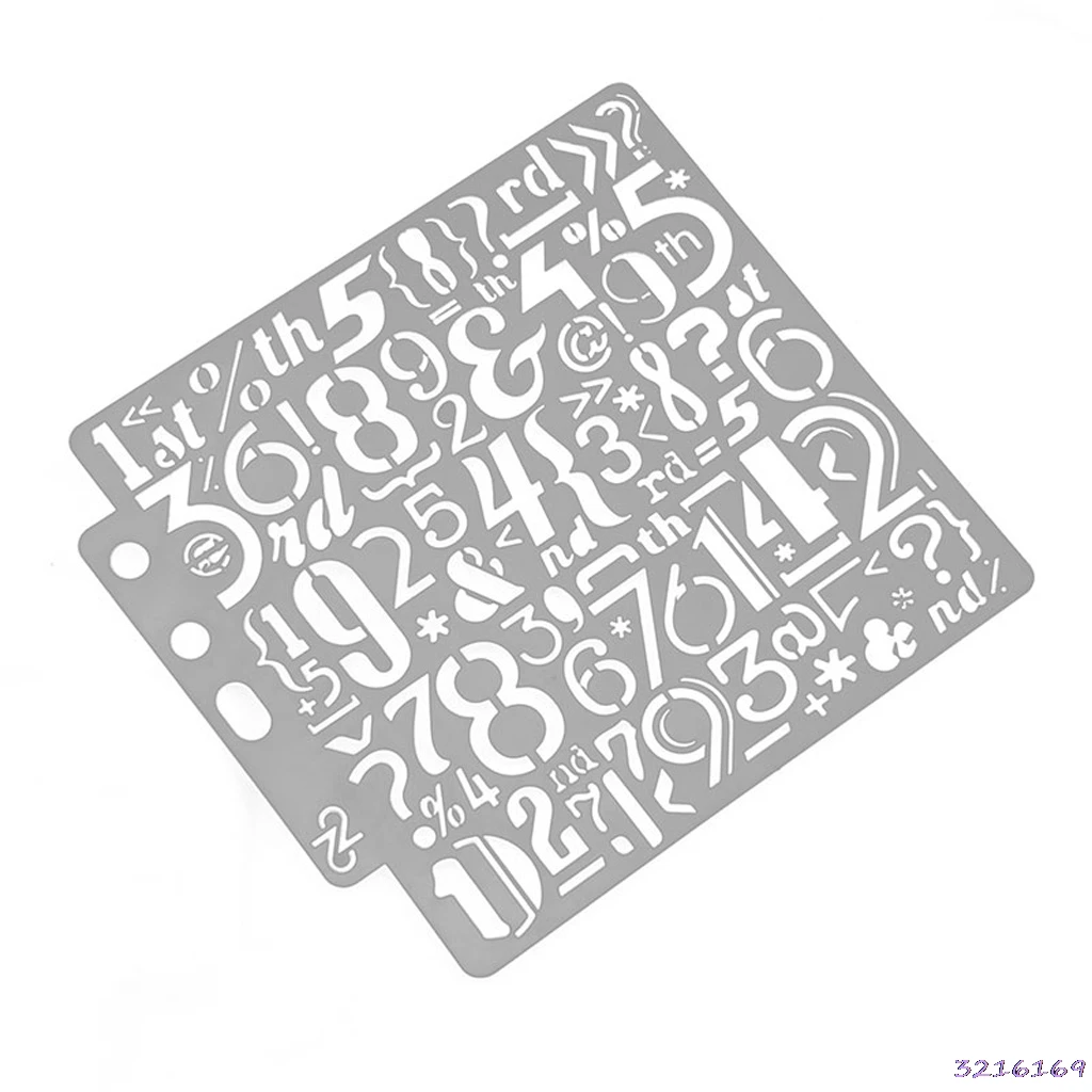 

Number Stencils Template Painting Scrapbooking Embossing Stamping Album Crafts