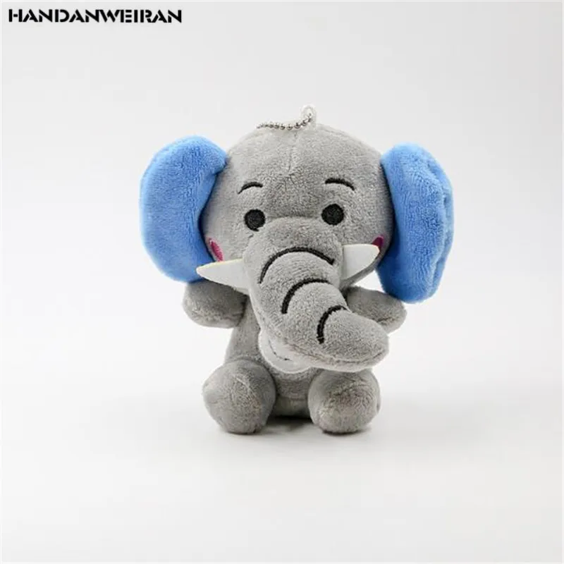 

1PCS New Sitting Elephant Plush Toys Small Pendant Creative Cute Soft Stuffed Little Elephants Toy Wedding Event Kids Gifts 11CM