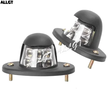 

2PCS 6-LED Light License Plate Door Bed Light White lamp Black Housing Universal