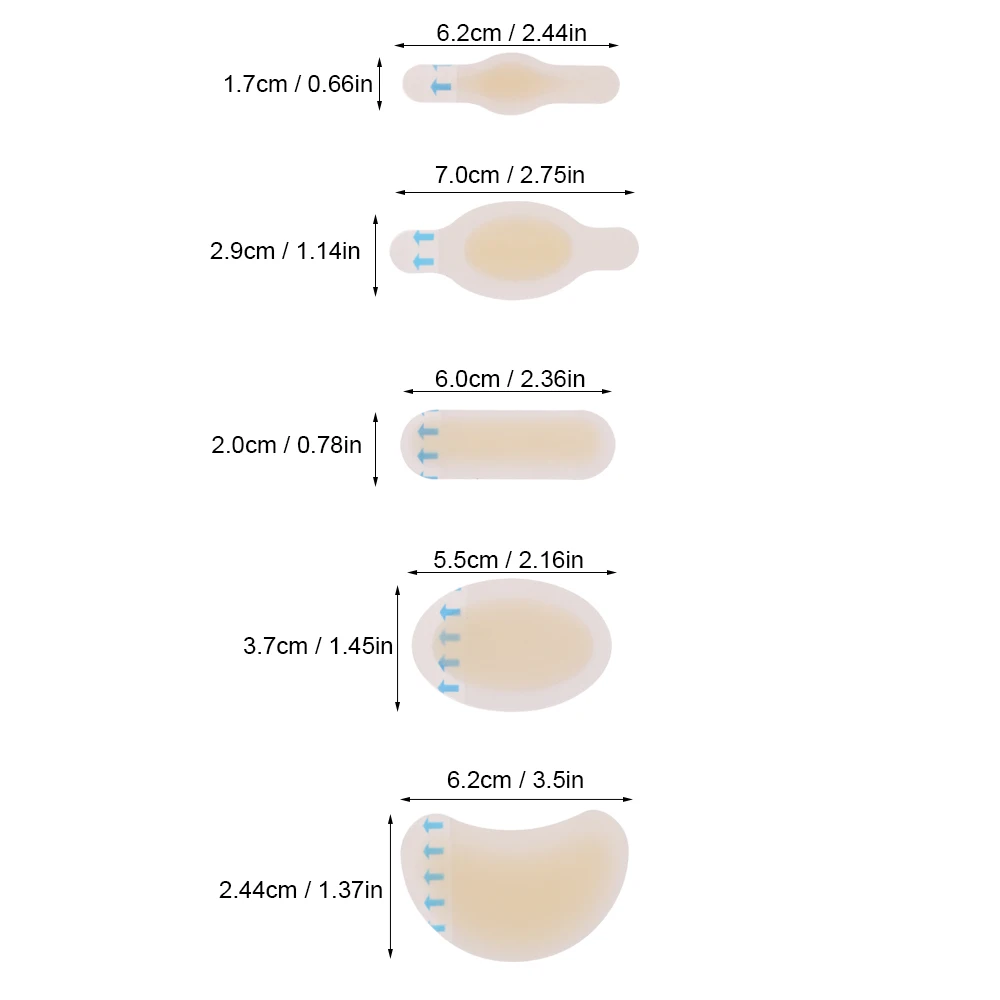 5 шт гелевые наклейки для обуви, мягкие Гидроколлоидные подушечки, облегчающие боли, мозолей, фрикционных пятен, пятен, боли в пятке