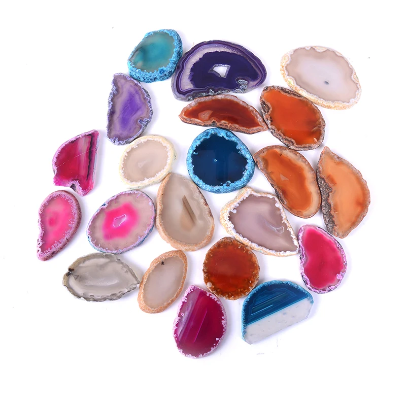 

1Pc Quartz Pendant Mineral Home Decor Natural Agate Geode Polished Irregular Crystal Slice Brazil Healing Reiki Stone