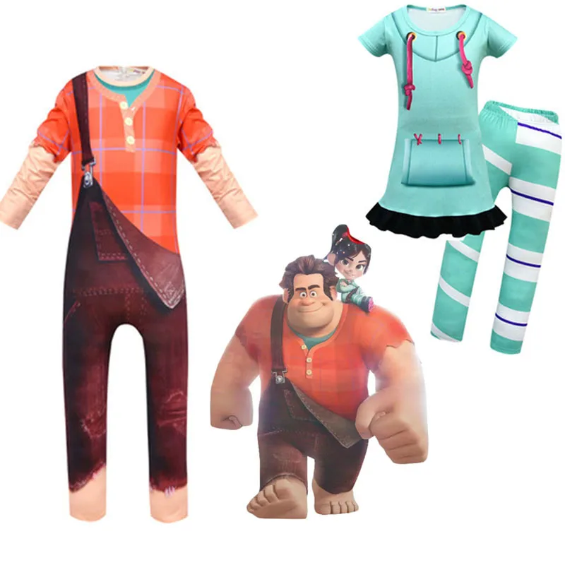 Одежда в стиле аниме Vanellope Von Schweetz Костюм на Хэллоуин для маленьких мальчиков и