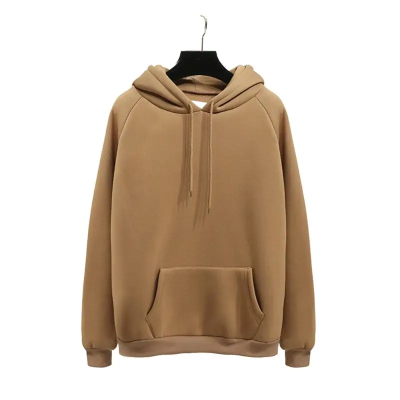 

Womens Student Plus Size Long Sleeve Candy Solid Color Hoodies Thicken Sweatshirt Pullover Harajuku Casual Tracksuit W15