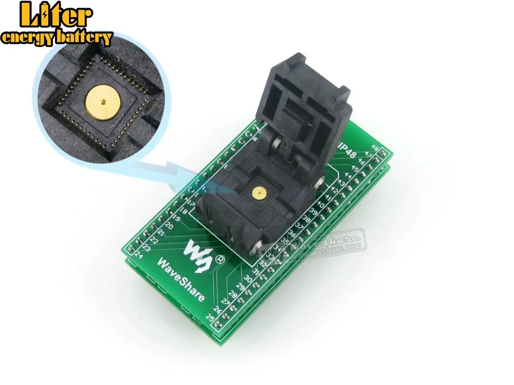 

QFN48 TO DIP48 QFN48 MLF48 MLP48 Plastronics 48QN50K17070 IC Test Socket Programmer Adapter 0.5mm Pitch