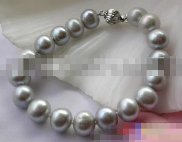 

FREE SHIPPING>>>@@ > 12706 GRAY ROUND FRESHWATER CULTURED PEARL BRACELET