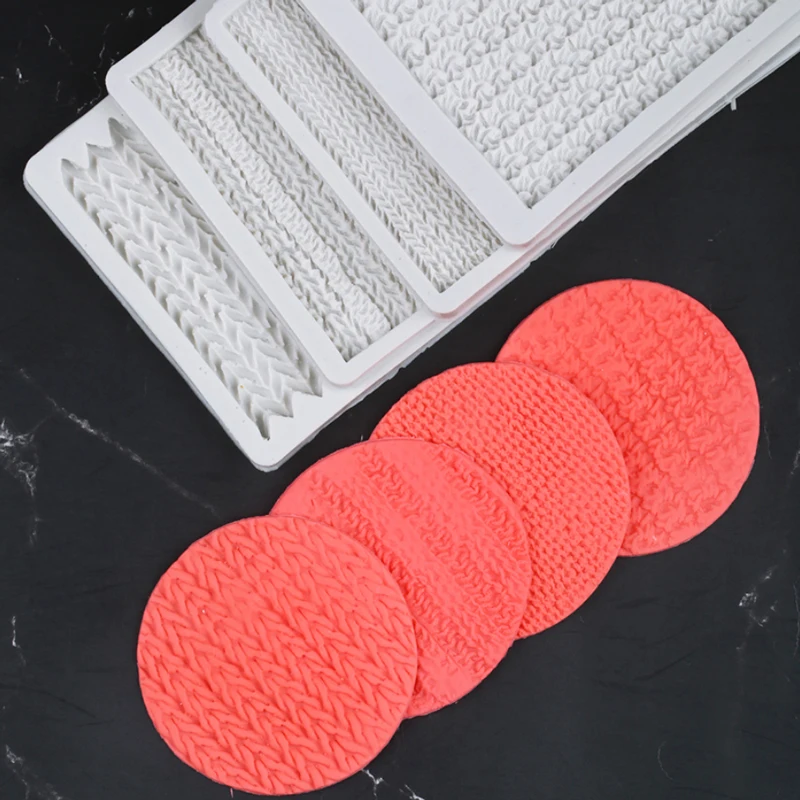 Woollen Knit Mould Silicone Mold Fondant Cake Decorating Tool Gumpaste Sugarcraft Chocolate Forms Bakeware