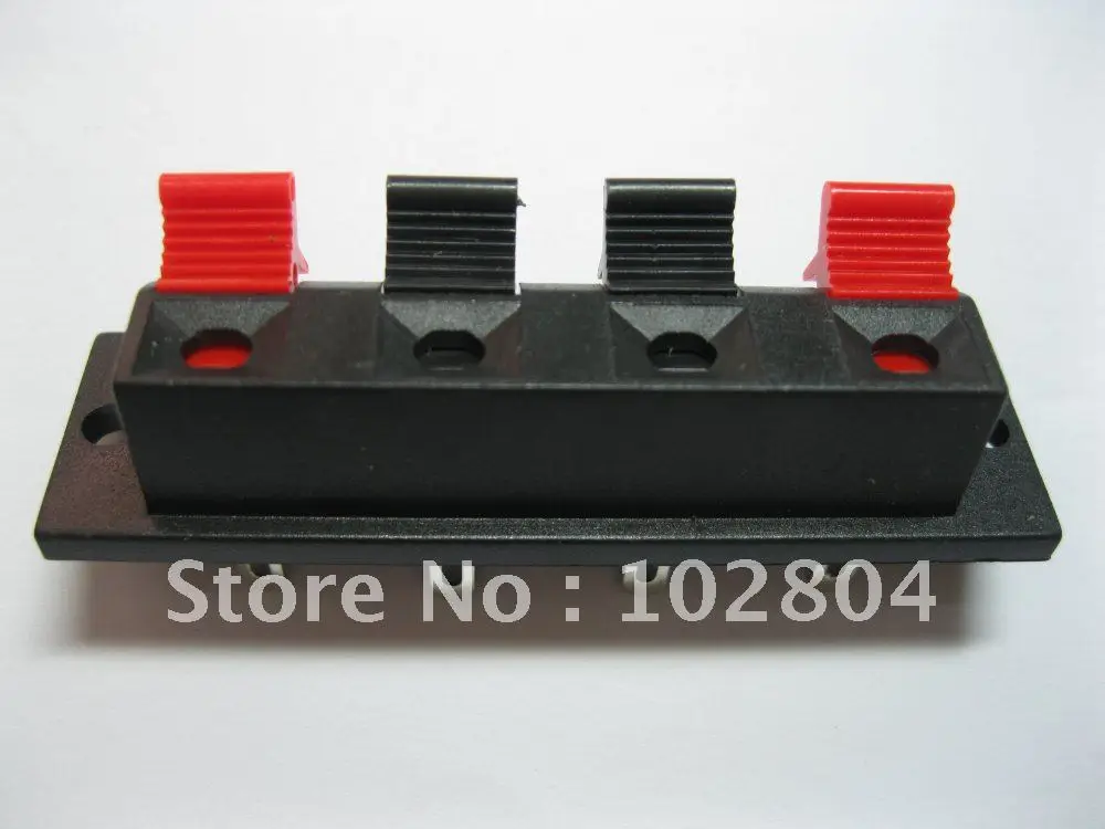 30 pcs 64.5mmx17.6mm 4pin Red and Black Spring Push Type Speaker