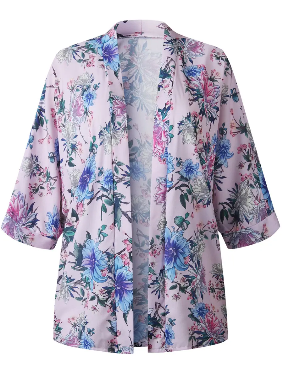 Gladiolus Summer Shirt Women Half Sleeve Floral Print Loose Kimono Cardigan Blouse Womens Tops And Blouses Blusas Mujer De Moda (11)
