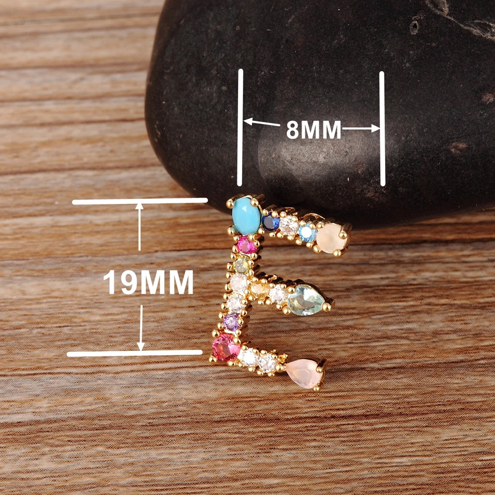 Hot Sale Gold Color Initial CZ Necklace Charm Letter Necklace Name Jewelry For Women Accessories Girlfriend Best Gift - Image 2