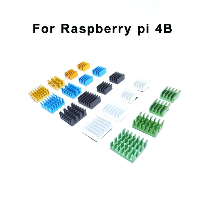 4 шт. для Raspberry Pi 4B алюминиевый кулер радиатор комплект для Raspberry Pi 4