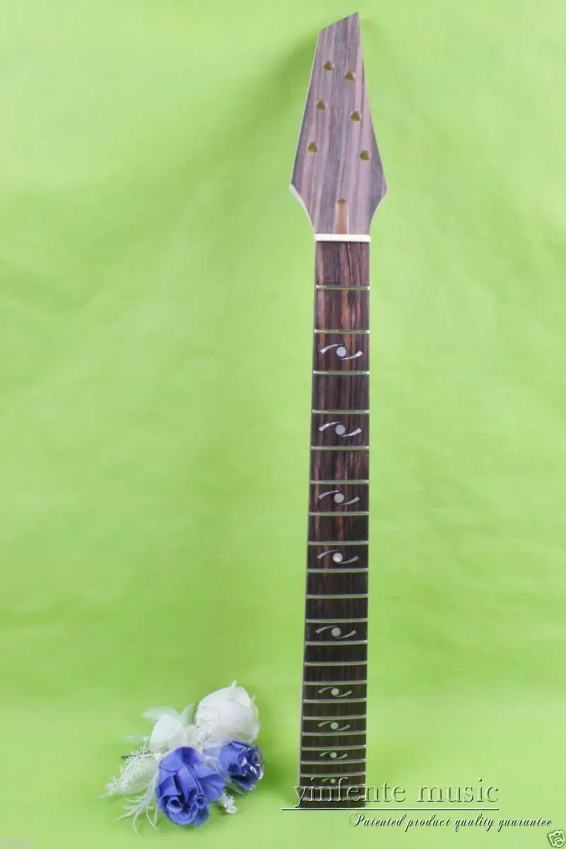 

Electric guitar neck 22 fret 25.5'' maple neck rose Fretboard Unfinished #1200