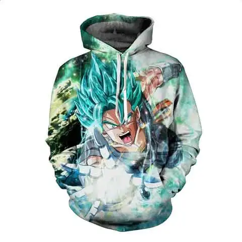 

Autumn Winter Casual Funny Print Dragon Ball Goku Hoodie Men Black Cosplay Sweatshirt Costume men Mens Hoodies Jackets