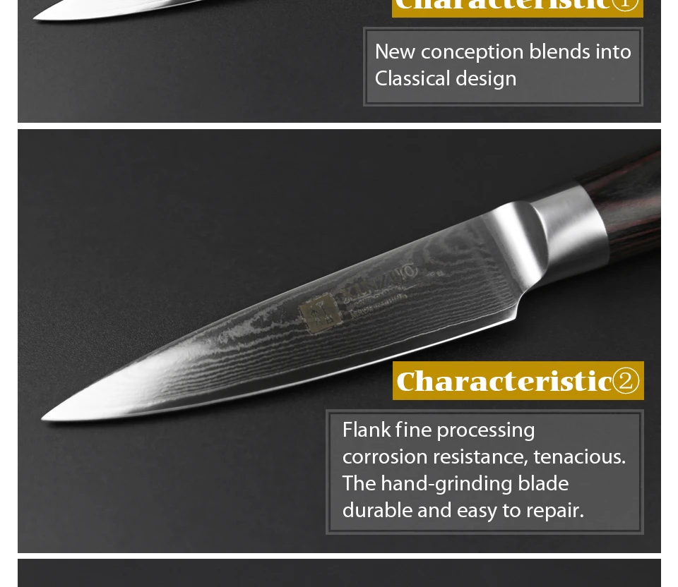 XINZUO 3,5 дюймов нож для фруктов высокоуглеродистые Дамасские Ножи японский VG10 нож для очистки овощей кухонный стол нож из нержавеющей стали