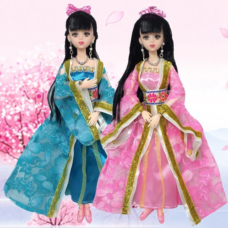 

New Arrival Colorful Traditional Chinese Ancient Beauty Fairy Costume Clothes For Doll Party Dresses Doll Accessorie