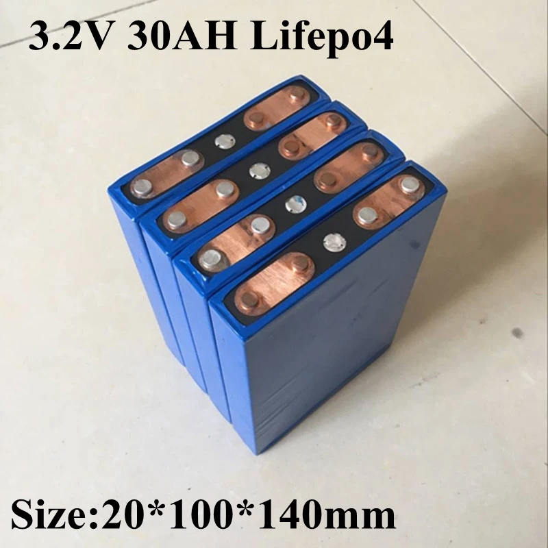 4 шт. низкое внутреннее сопротивление 3 2 в 30 Ач Lifepo4 батарея для Diy 12 24 36 В