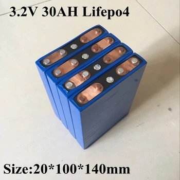 

4pc Low Internal Resistance 3.2v 30Ah Lifepo4 Battery for Diy 12v 24v 36v E Bike Electric Motocycle Propeller Pack Battery