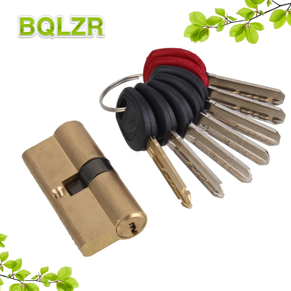 BQLZR Solid Brass Lock Tumbler Cylinder Euro Profile Pin Turn Snib