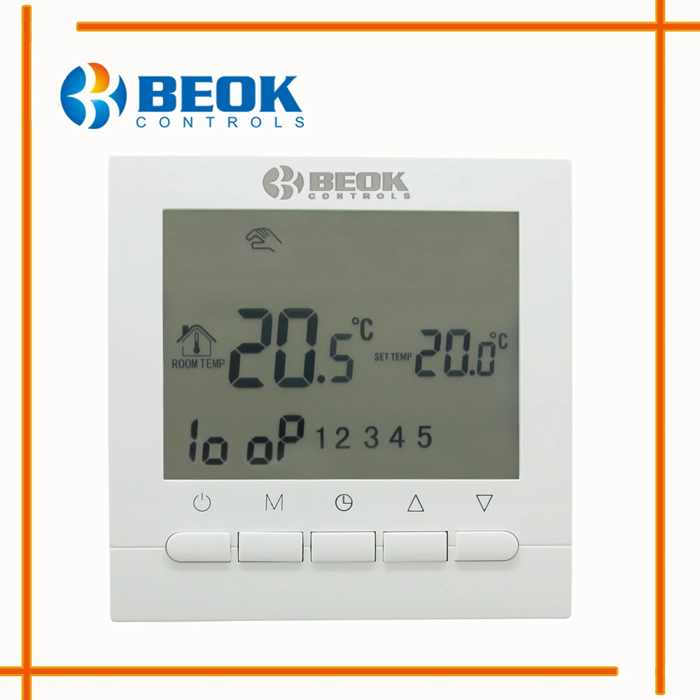 Tanie BOT 313W programowalny akumulator Power Room cyfrowy termostat do kocioł gazowy temperatura podgrzewania sterowanie termostat ścienny