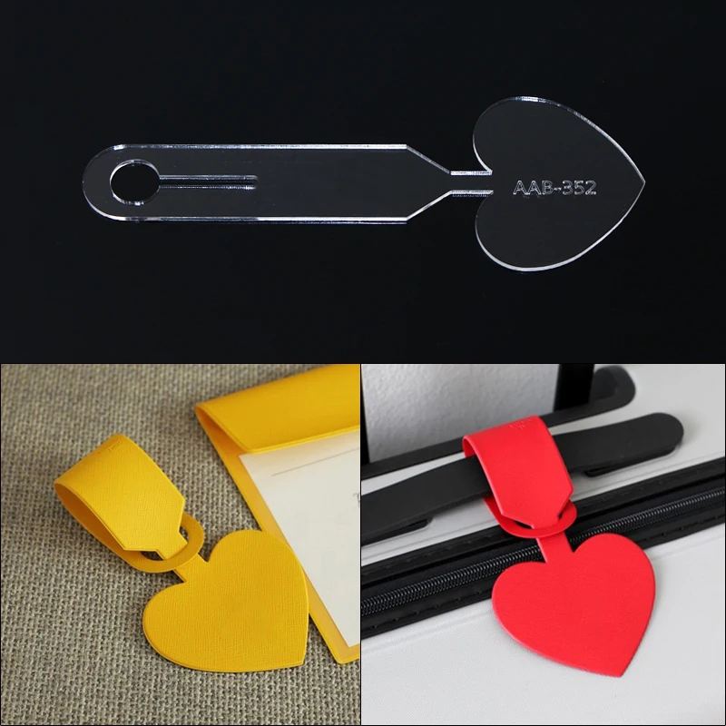 acrylic tags diy luggage Stencils Tag Luggage Sewing 8.5 Hobby DIY Acrylic Template Leather Pattern Pattern Leathercraft