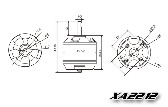 EMAX XA2212 820KV 980KV 1400KV мотор с EMAX Simonk 30A набор ESC для радиоуправляемой модели F450 F550 Радиоуправляемый квадрокоптер