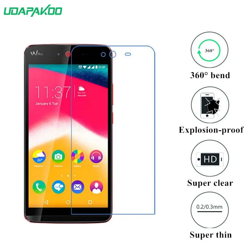 udapakoo clear Tempered (soft glass) film for wiko rainbow jam 3g Nano Explosion-proof glass Screen Protector | Мобильные телефоны