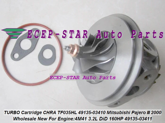 TURBO CHRA Cartridge Core TF035 49135-03411 49135-03410 Turbocharger For Mitsubishi Shogun 02- Pajero III 00-06 4M41 3.2L 160HP (5)