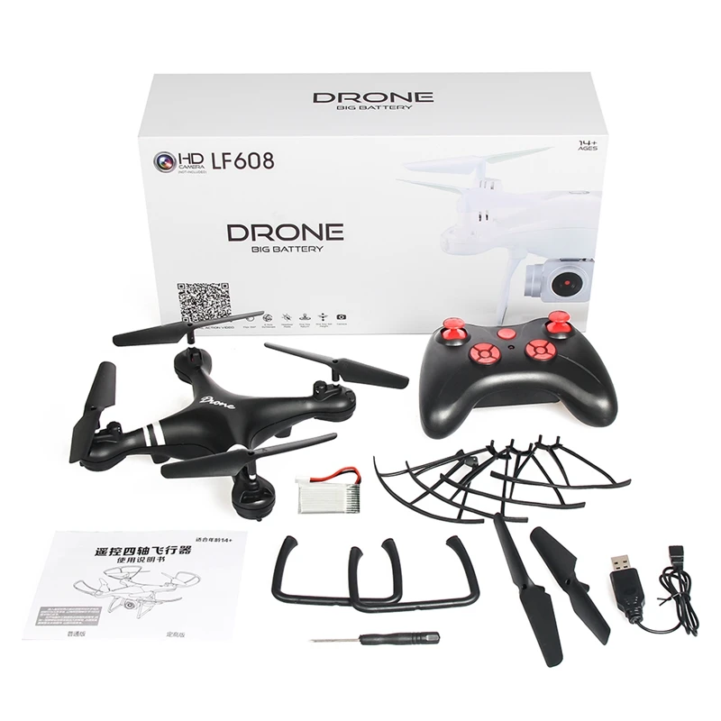 Lf608 Wifi Fpv Rc Дрон Квадрокоптер с 0.3Mp/2.0Mp/5.0Mp камерой получить больше времени