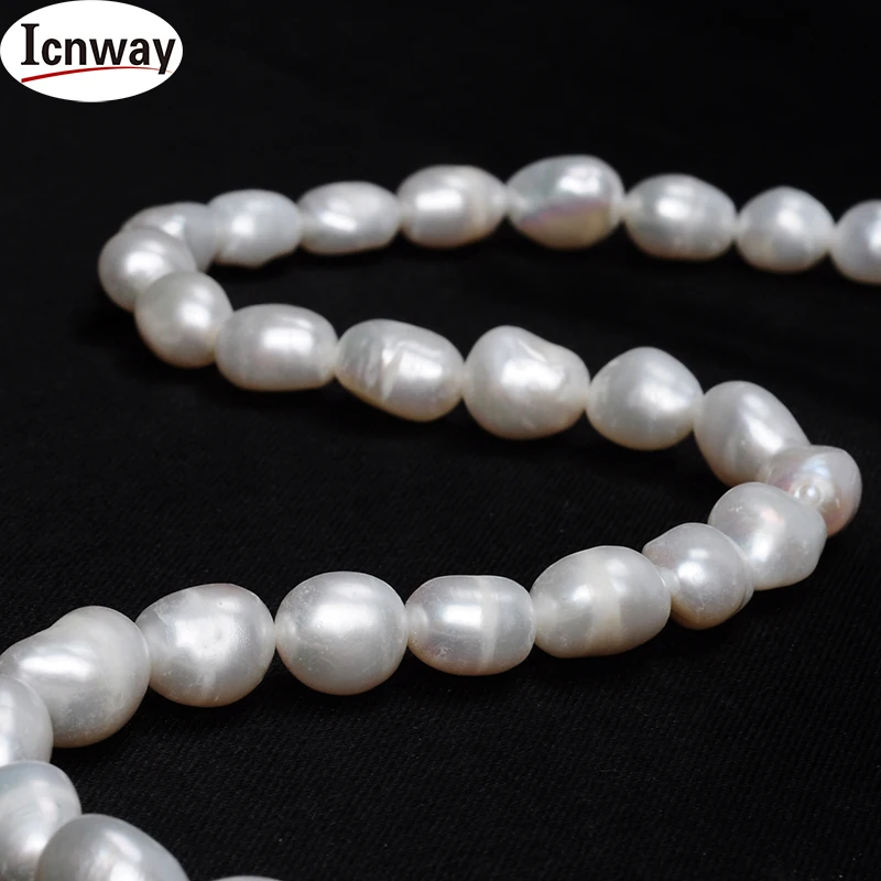 

Natural AA baroque white Freshwater Pearl 9-10mm 15inches DIY necklace bracelet earring FreeShipping Wholesale