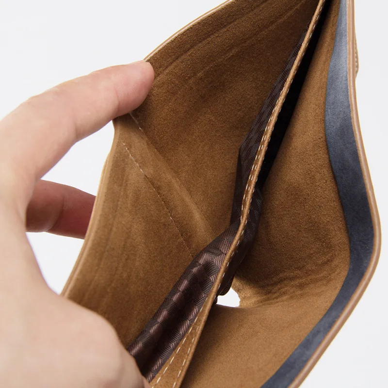 عالية الجودة لينة محفظة جلدية رجالي خمر نمط الرجال محافظ محفظة جلدية الذكور حامل بطاقة الائتمان المال حقيبة