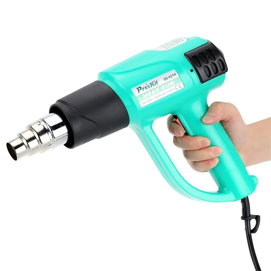 

SS-621H ProsKit Handheld Heat Gun with LCD Display Hot Air Welding Soldeing Gun 220V~240V,2000W