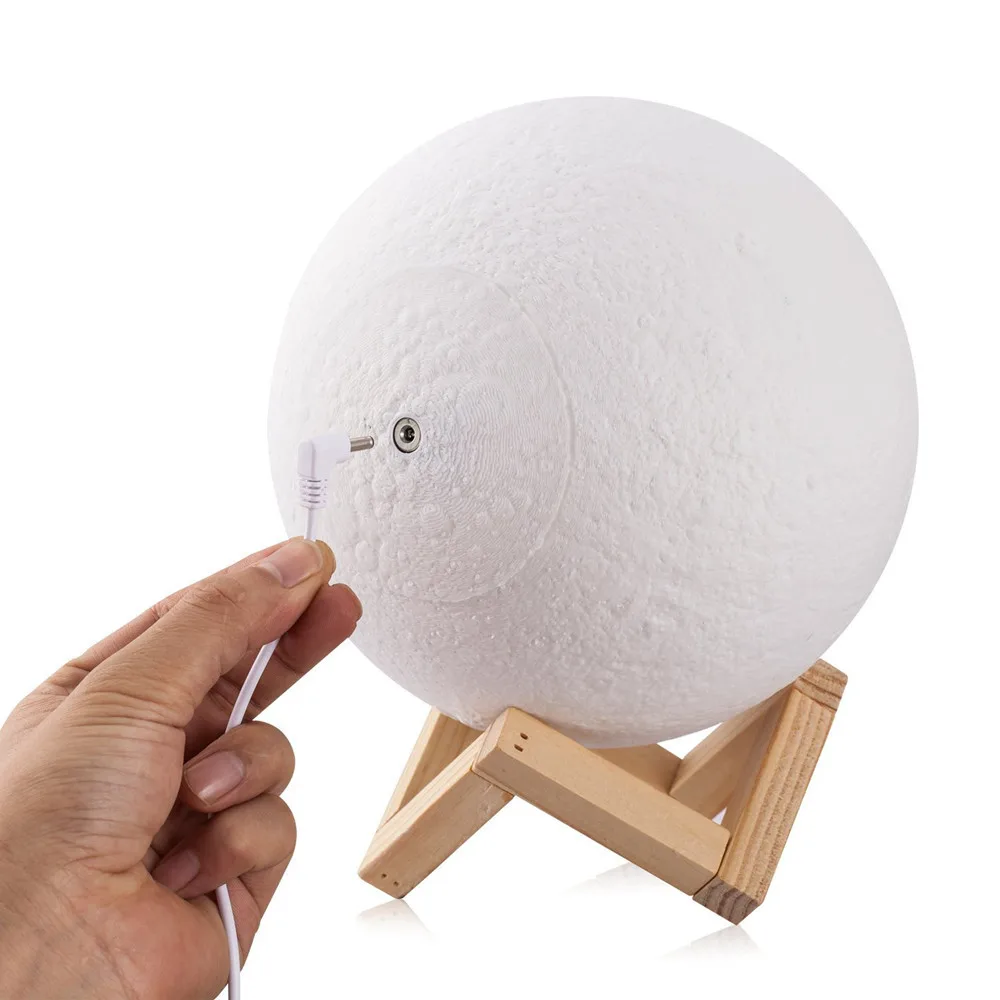 3D принт Лунная лампа USB перезаряжаемая Лунная лампа сенсорный/дистанционный светодиодный ночник для детской спальни ночное освещение домашний декор
