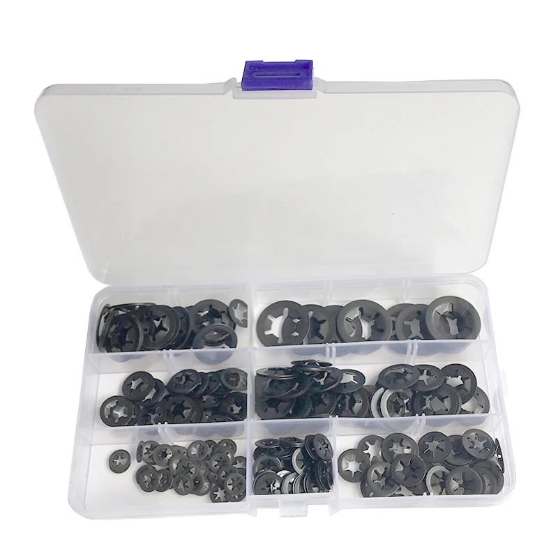 

Internal Tooth Starlock Push On Locking Washers Speed Clips Fasteners Assortment Kit Washers Quick Speed Locking Washers 280pcs