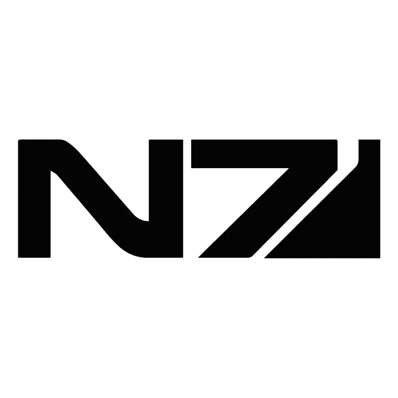 Mass Effect N7 Adhesive Originality Car Sticker Vinyl Decal Blackwhitelaser 15X4 (2)