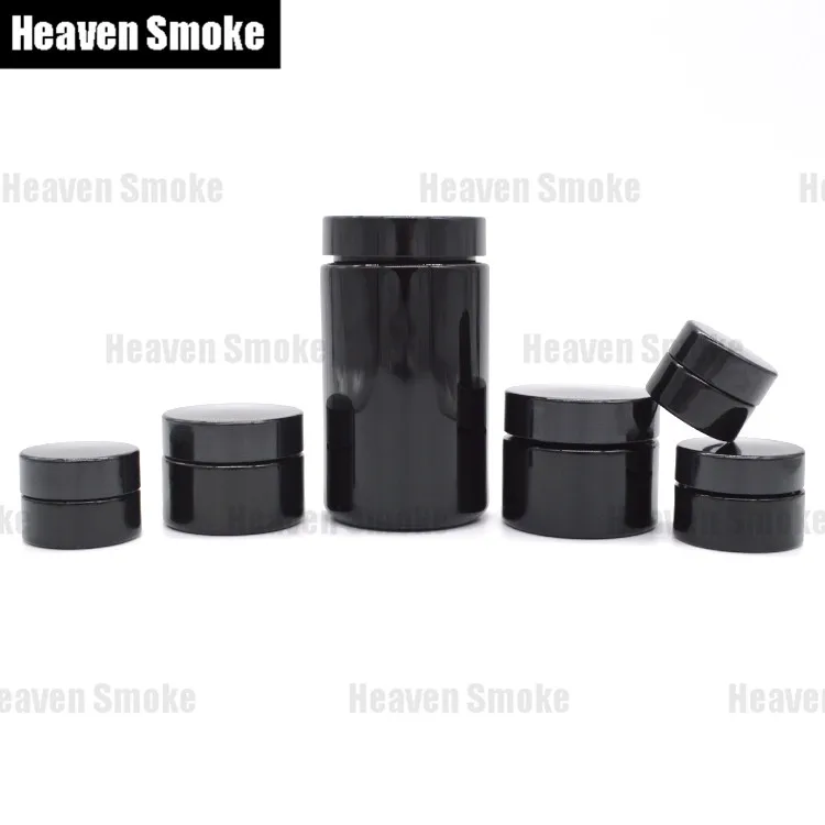 5ml to 1000ml Black Ultraviolet Glass UV Jars Wax Oil Concentrate Jar Airtight Container For Photosensitive Stuff Storage 4
