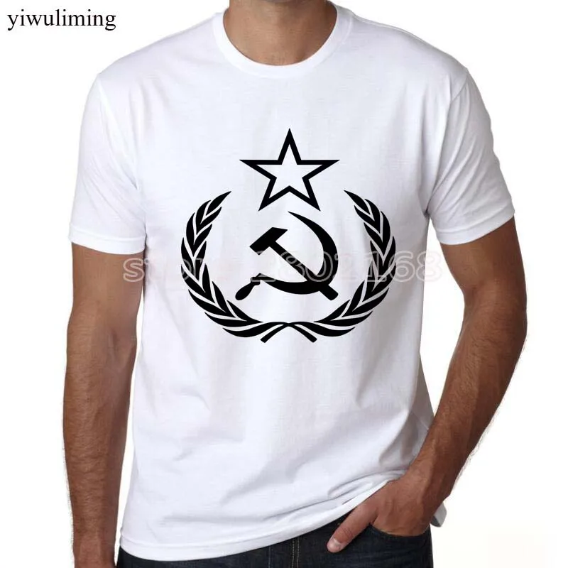Billige 2018 neue ankunft männer frauen t shirt CCCP UDSSR Sowjetische Russische KGB ARMEE T Shirt mode design gedruckt herren t