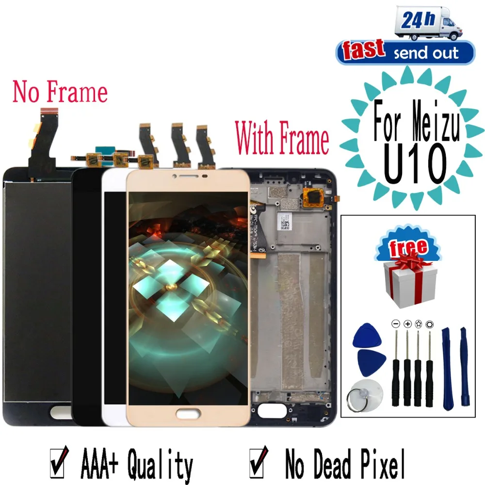 

5.0" LCD For MEIZU U10 LCD Display Touch Screen Digitizer Assembly Replacement with Frame For MEIZUU10