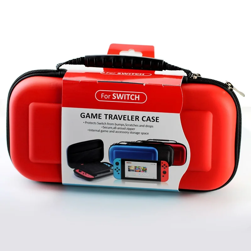 Жесткий EVA дорожный портативный кейс защитный чехол для игрового плеера сумка для хранения на молнии для консоли nintendo Switch - Цвет: Красный