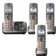 4 Teléfonos KX-TG7731S 1.9 GHz teléfono inalámbrico Digital DECT 6.0 Enlace para Celular a través de Bluetooth Teléfono Inalámbrico con contestador automático