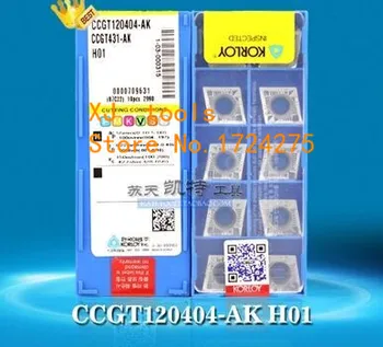 

Free Shipping 10pcs CCGT120404 H01 Turning carbide inserts,Blade for SCLCR/SCKCR Holder,Suitable for Aluminium&Copper