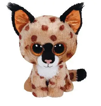 

TY 1PC 15CM BIG EYES BUCKWHEAT BROWN LYNX Plush Toys Stuffed animals kids toys