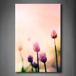 Настенная картина в рамке фотографии Розовые цветочки принт на холсте для домашнего декора