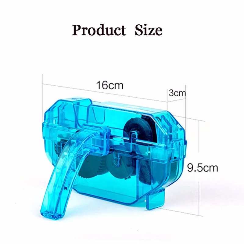 Велосипедный очиститель цепи для велосипеда дорожная машина сухой скруббер моющий набор инструментов цвет синий пластик альпинистская цепь чистящие аксессуары