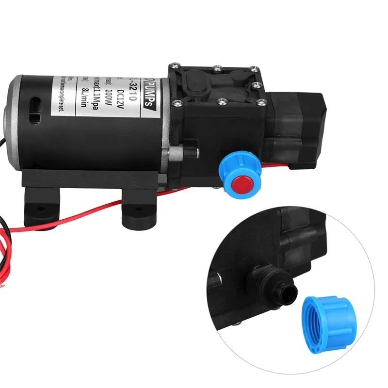 12V 100 Вт высокой мощности Давление крыльчатки водяного насоса 160Psi 8Lpm караван Кемпинг лодка