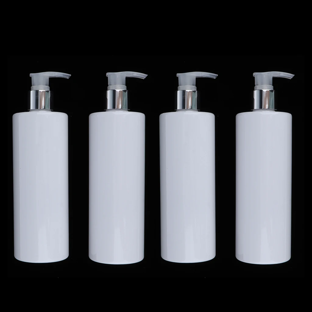 

Lots 4pcs Refillable Lotions Liquid Soap Pump Brown Bottles with Clear Lids(350 ml) Durable and Rust-Proof