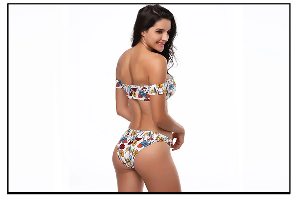 Sexy Padded Bikini Set Floral Swimwear Women Beach Bathing Suit Push Up Bandage Bikini Maillot De Bain Femme 2018 Swimsuits (7)