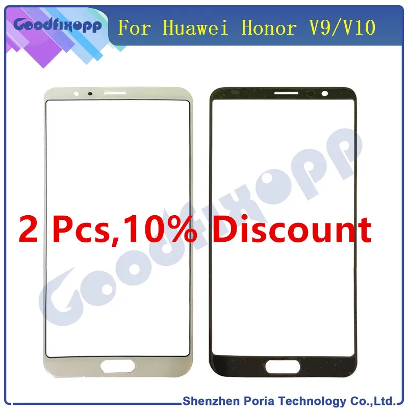 

For Huawei Honor V9/V10 Front Glass Outer Lens Front Panel Digitizer LCD Display Touch Screen Glass Replacement Parts